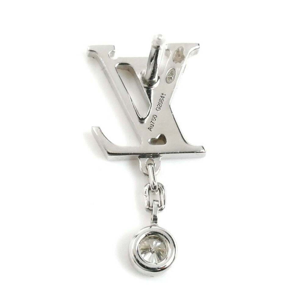 LOUIS VUITTON 18k Silver Diamond Earrings - Picture 2 of 6